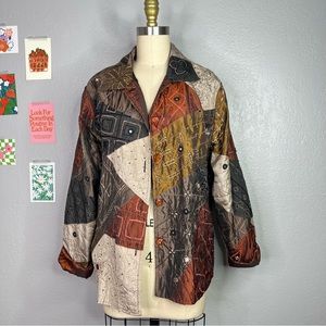 Parsley & Sage Quilted Patchwork Jacket coat sz large